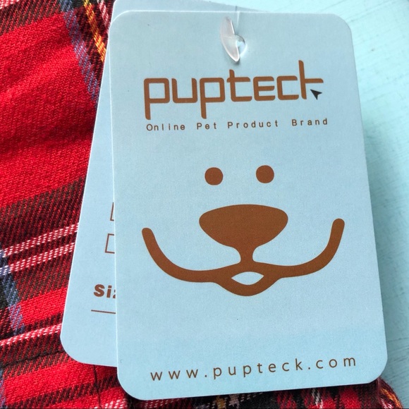 NEW REVERSIBLE Dog Coat XS Plaid Red Black + Red / Denim Leash - Picture 4 of 15